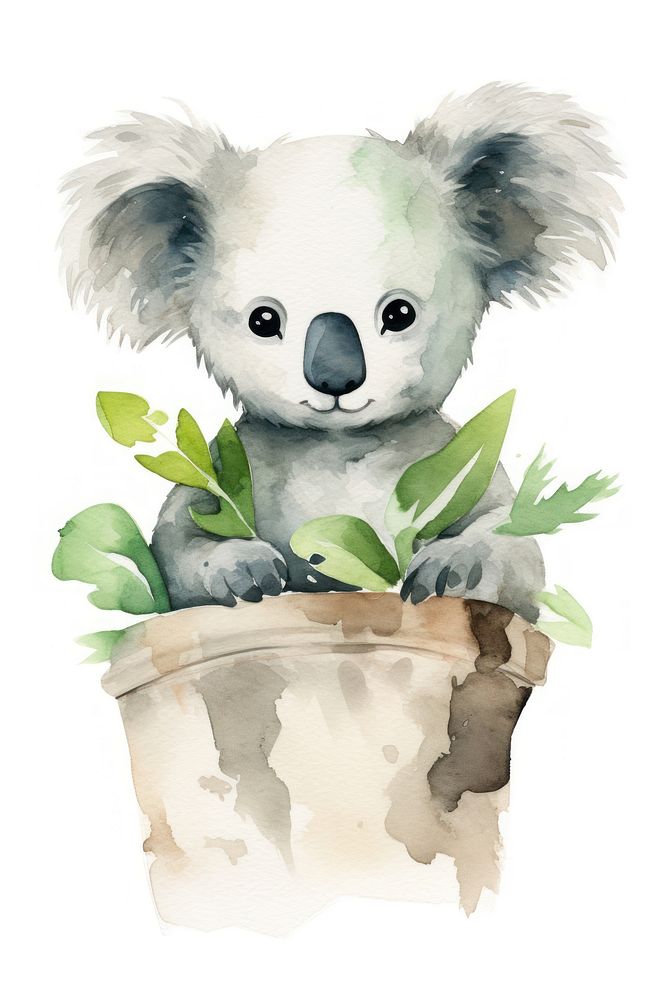 Koala holding recycle logo mammal animal cute. AI generated Image by rawpixel.
