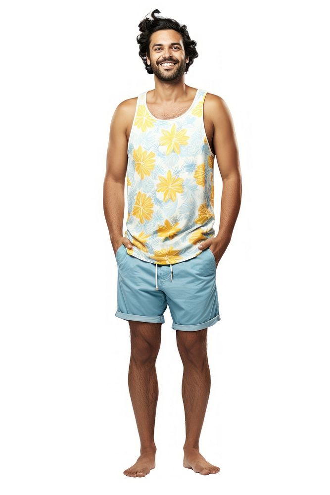 Shorts adult man white background. AI generated Image by rawpixel.