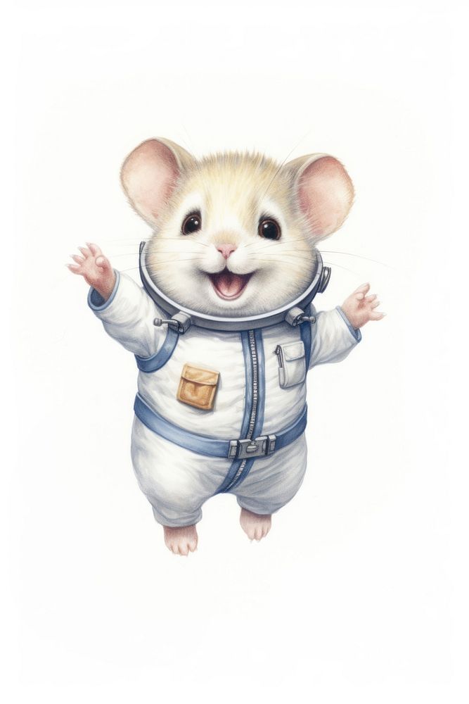 Astronaut hamster mammal animal. AI generated Image by rawpixel.