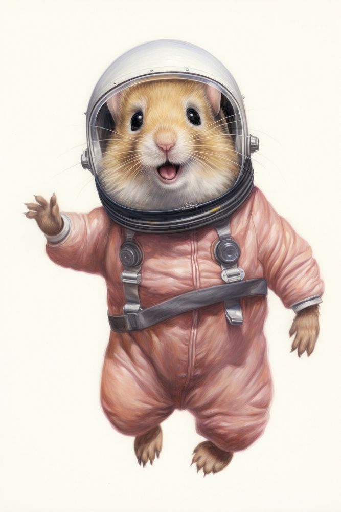 Hamster astronaut rodent mammal. AI generated Image by rawpixel.