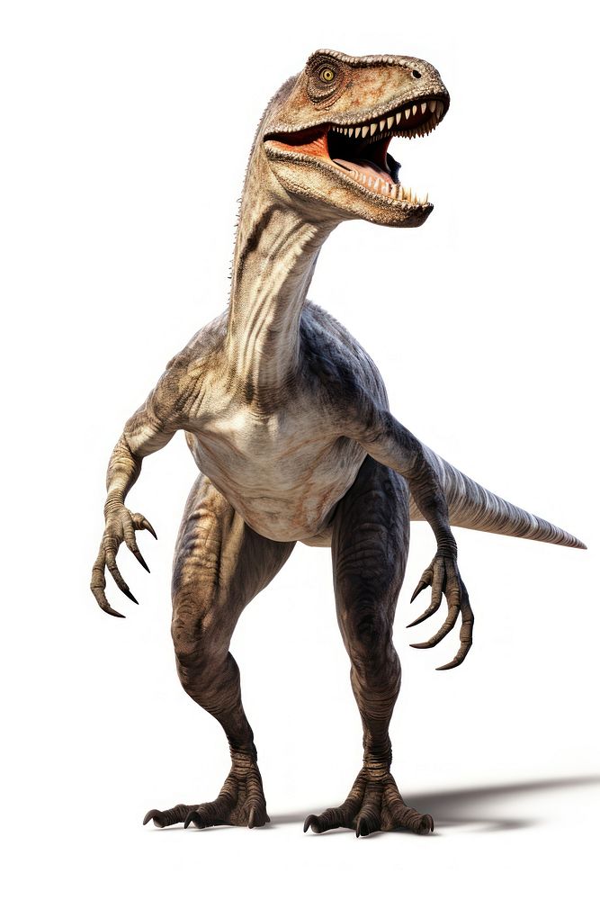 Velociraptor dinosaur reptile animal. AI generated Image by rawpixel.