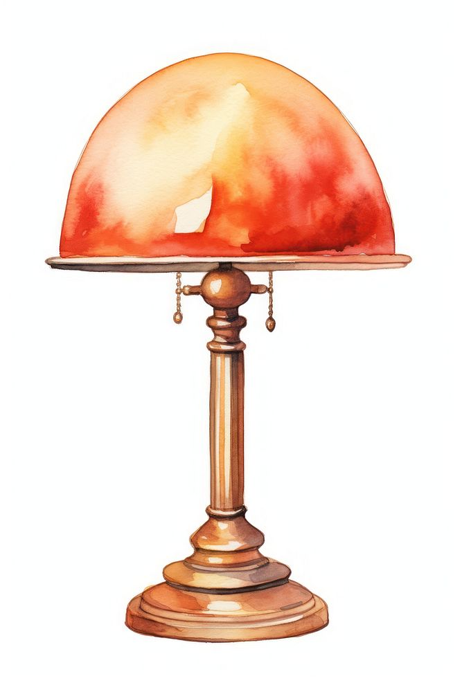 Table lamp lampshade white background lighting. AI generated Image by rawpixel.