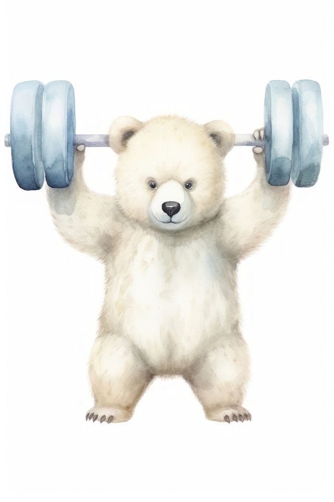 Polar bear sports mammal animal. AI generated Image by rawpixel.