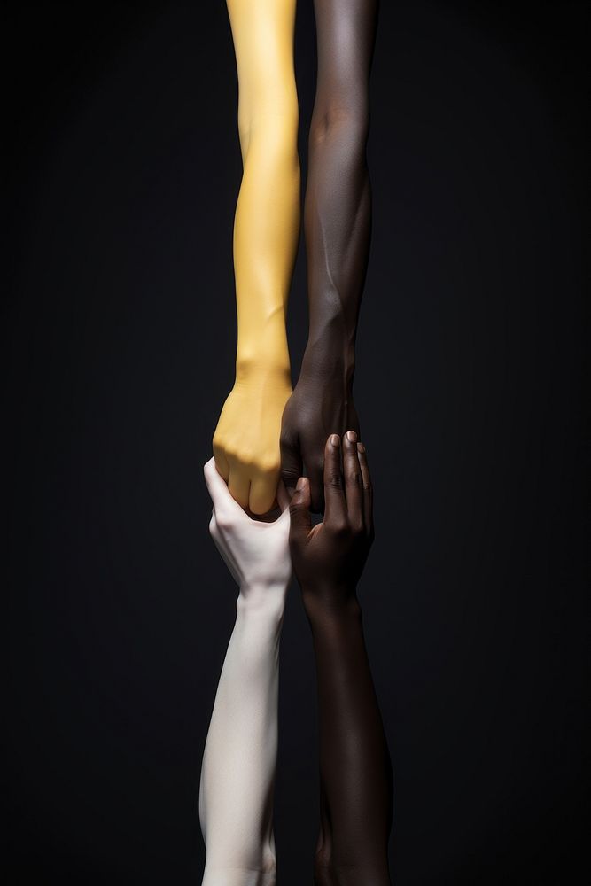 Racism adult hand togetherness. AI generated Image by rawpixel.