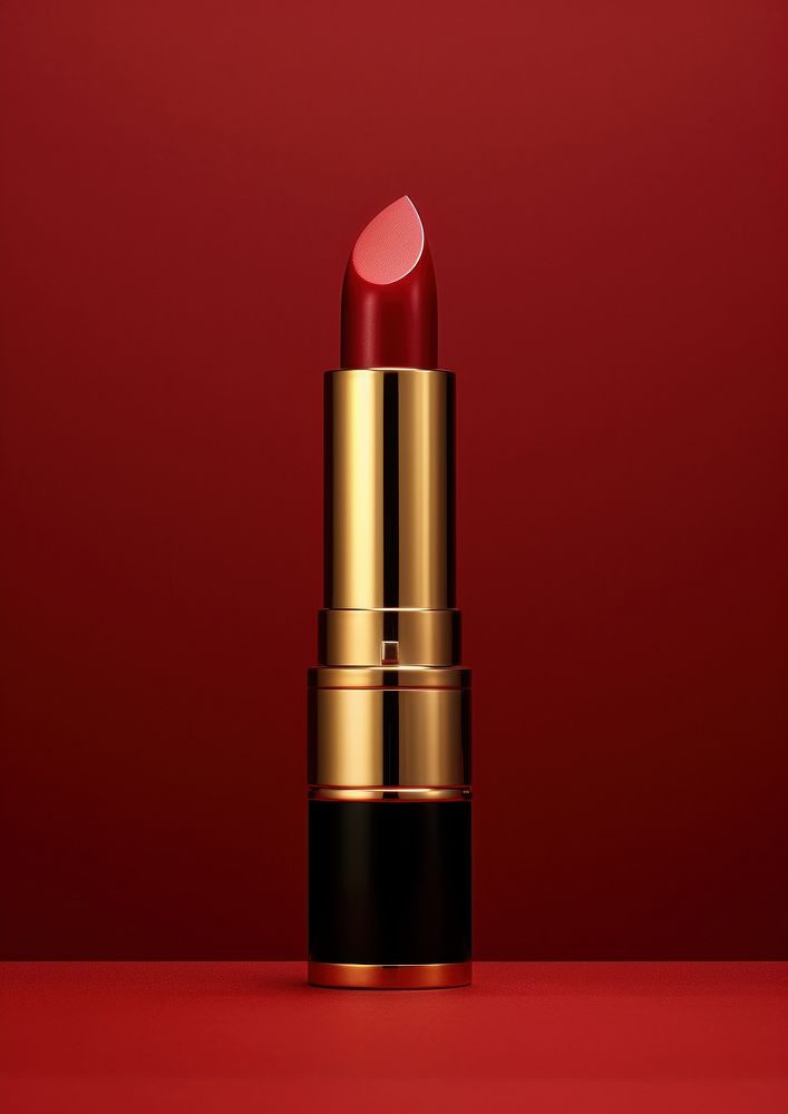 A lipstick cosmetics red glamour. 