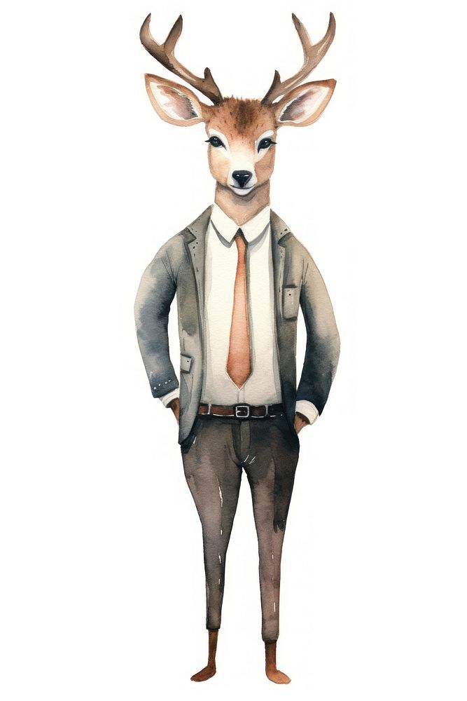 Deer animal cartoon mammal. AI generated Image by rawpixel.