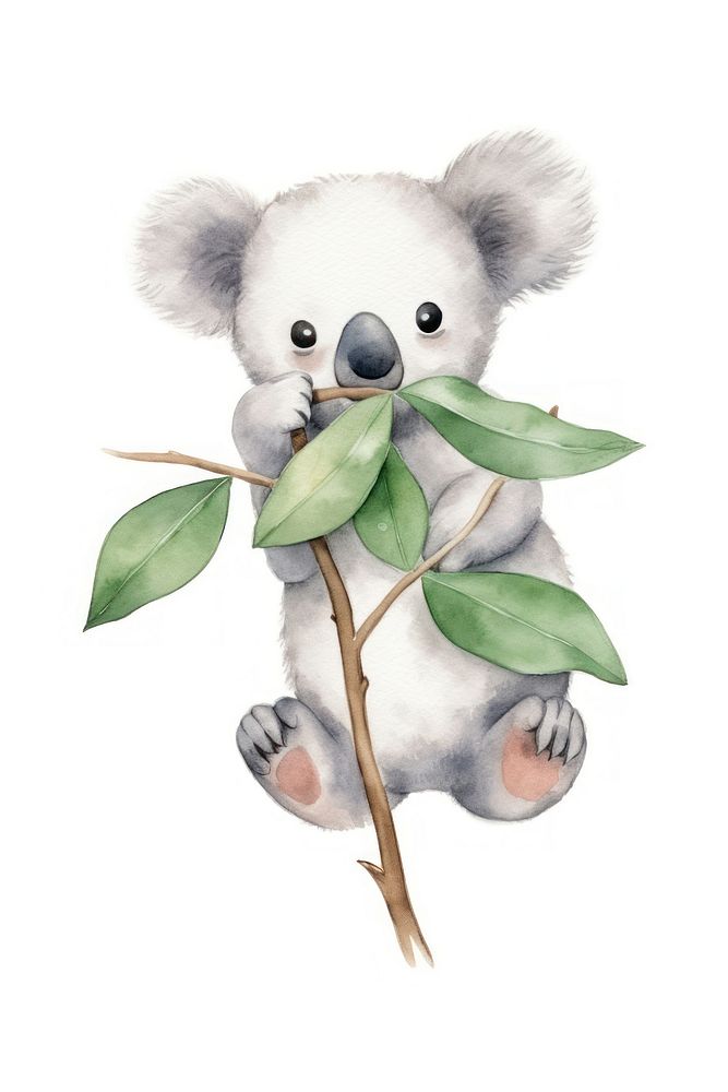 Koala cartoon mammal nature. AI generated Image by rawpixel.