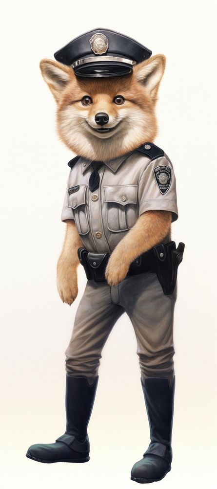 Uniform mammal adult fox. AI generated Image by rawpixel.