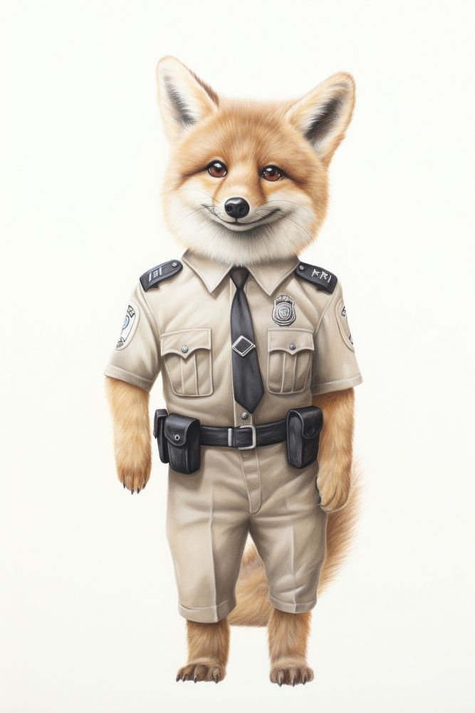 Fox uniform mammal animal. AI generated Image by rawpixel.