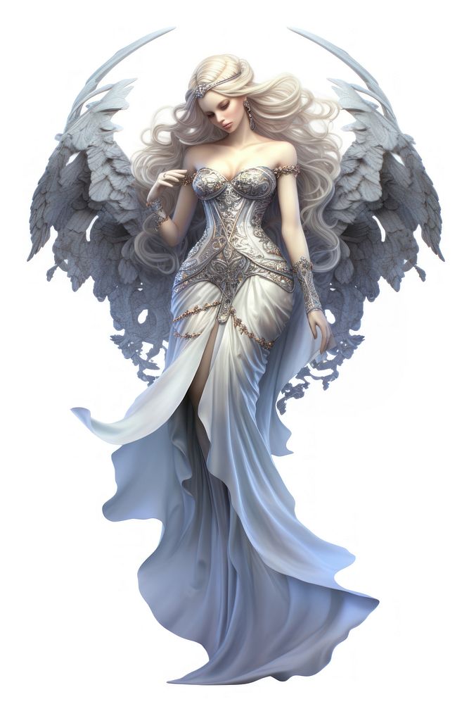 Fantasy angel adult representation. AI generated Image by rawpixel.