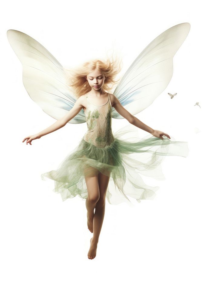 Dancing flying fairy angel. 