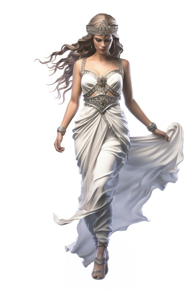 Ancient greek goddess Artemis fashion fantasy dancing. AI generated Image by rawpixel.