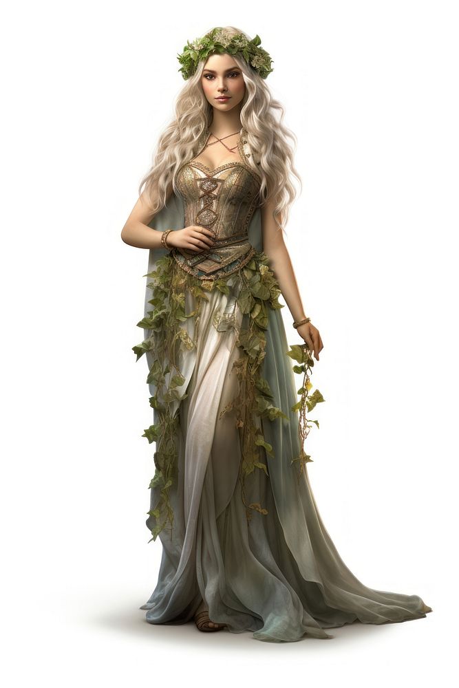 Elf princess royalty fashion dress gown. 