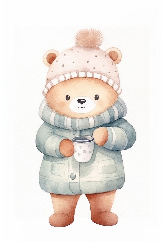 Cartoon cute bear toy. AI generated Image by rawpixel.