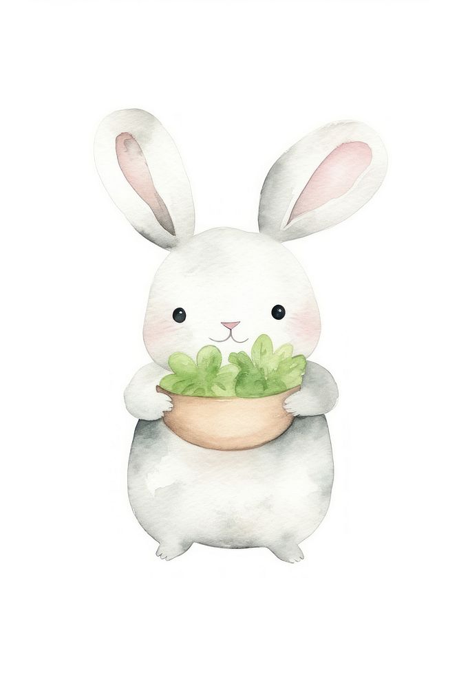 Cute rabbit animal cartoon rodent. AI generated Image by rawpixel.