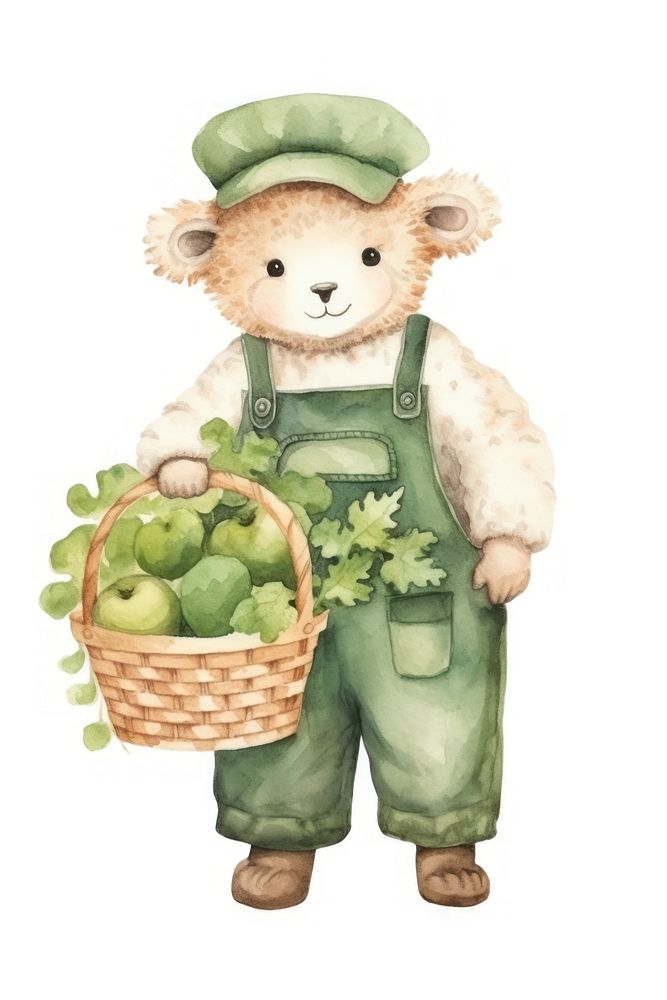 Sheep gardener basket vegetable holding. AI generated Image by rawpixel.
