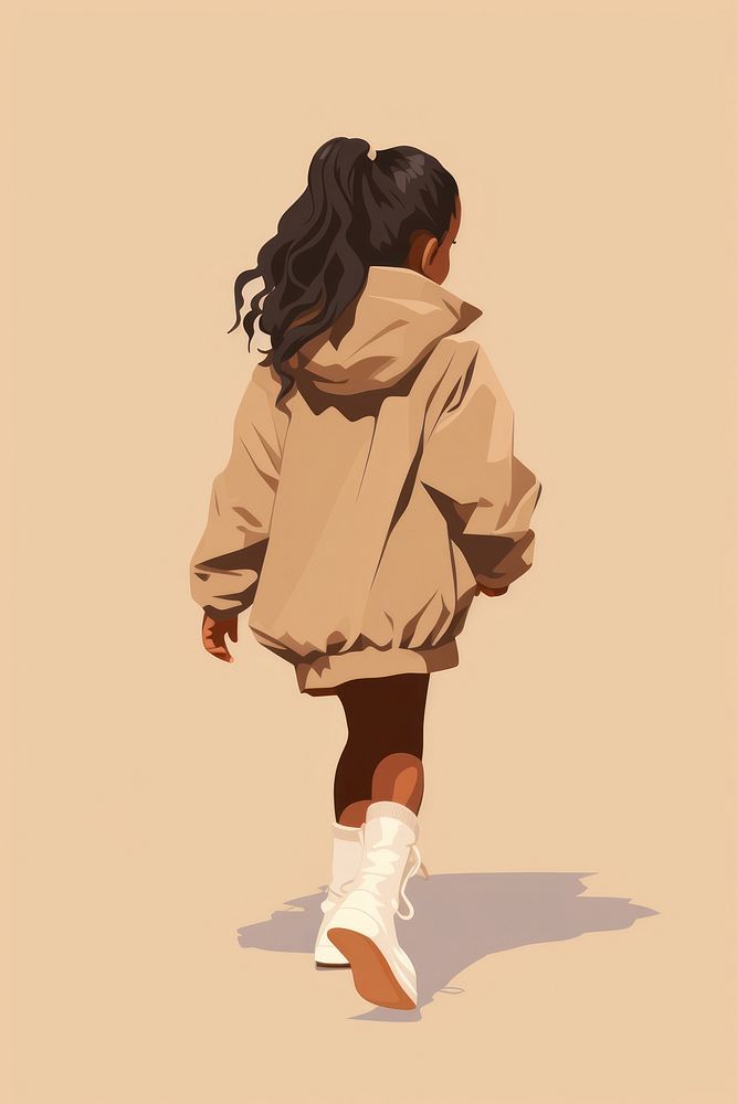 Child girl walking fashion adult. AI generated Image by rawpixel.