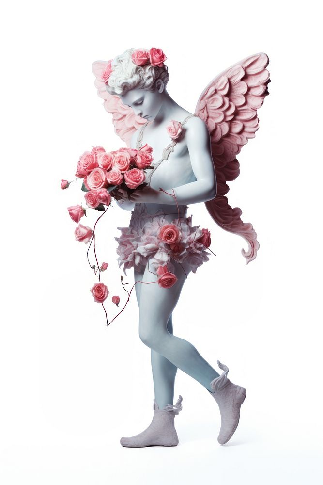 Cupid flower plant art. AI generated Image by rawpixel.