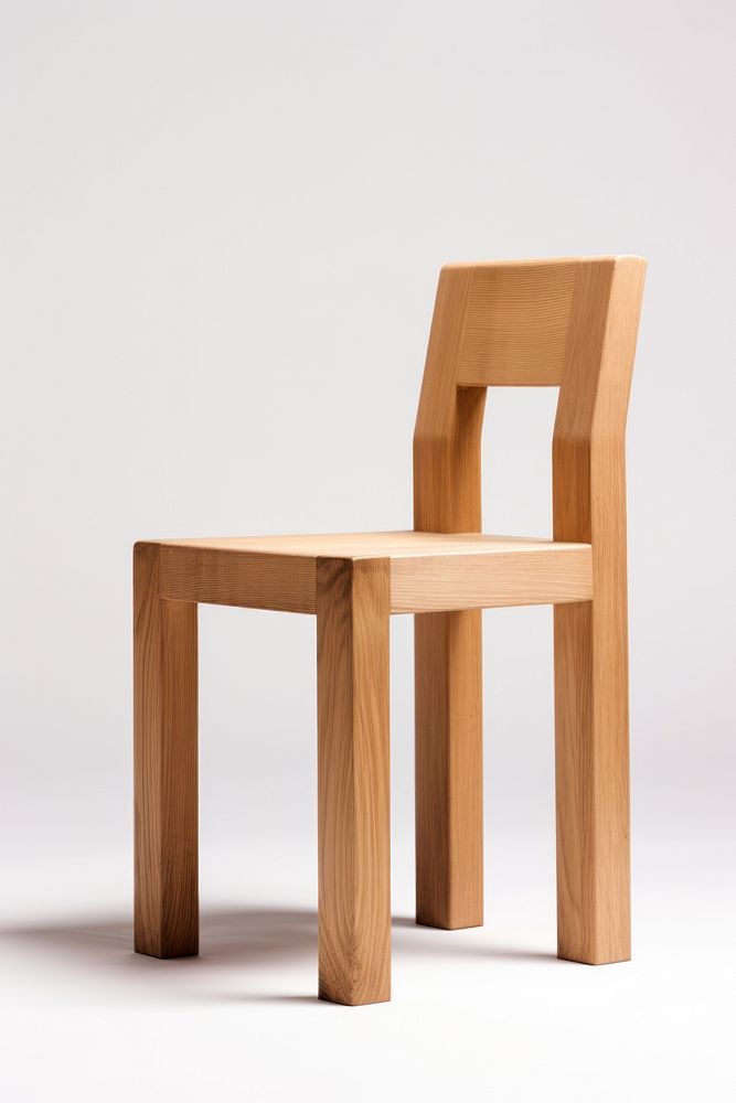 Oak dinning chair furniture wood architecture. AI generated Image by rawpixel.