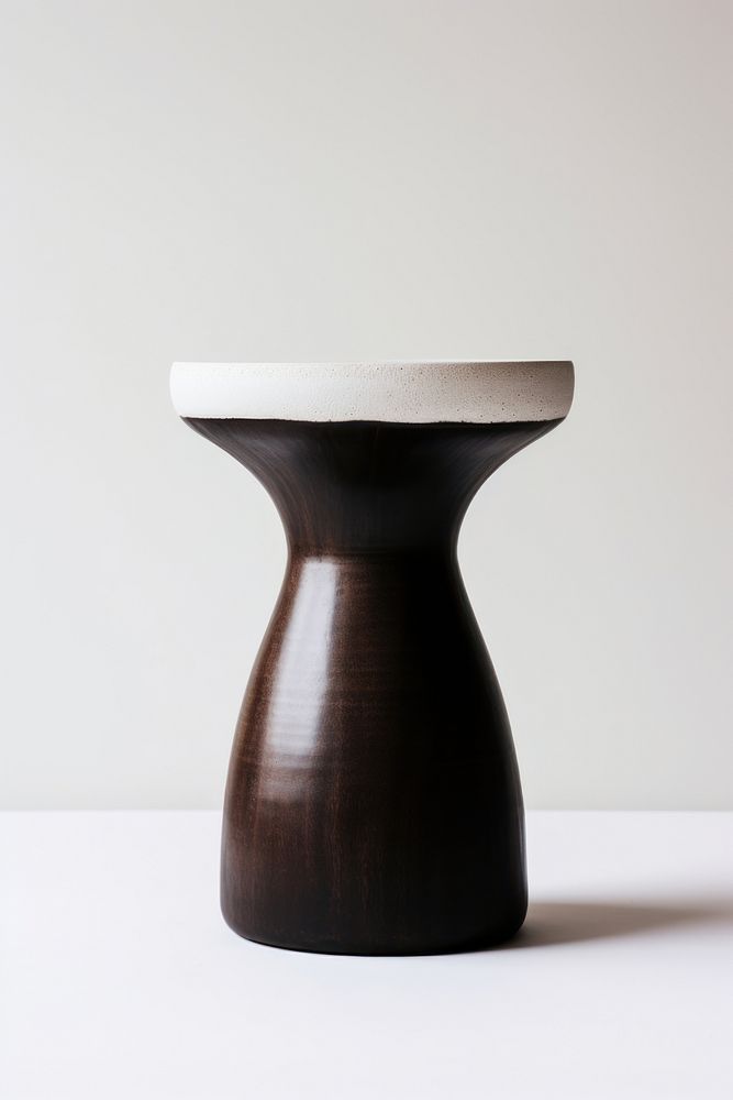 Ceramic side table furniture vase lighting. AI generated Image by rawpixel.