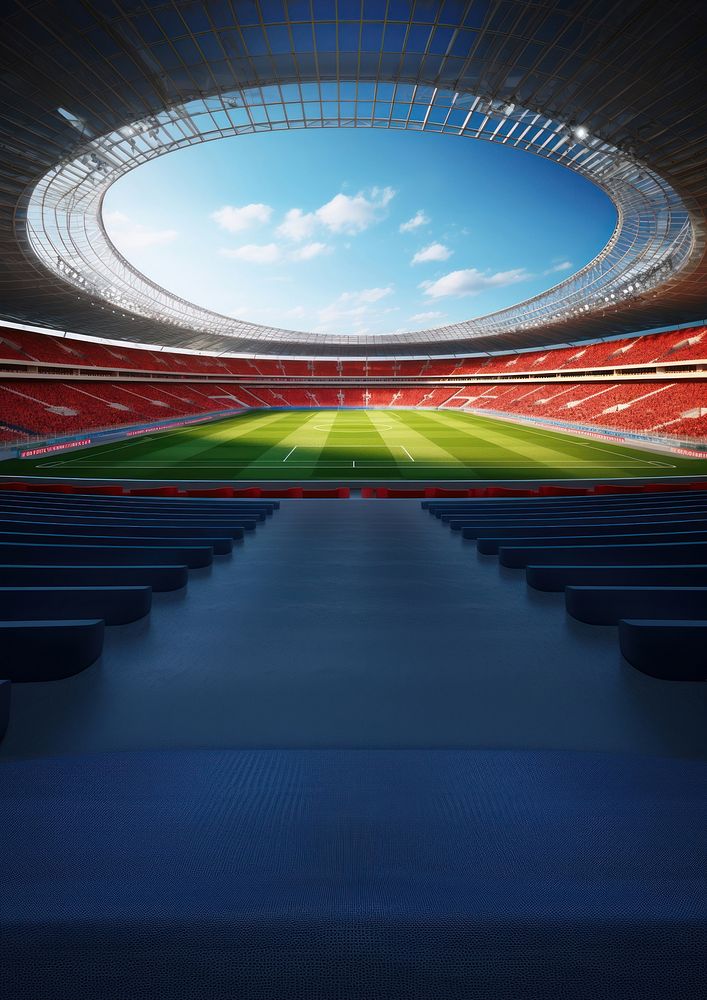 Football stadium sports architecture. AI generated Image by rawpixel.