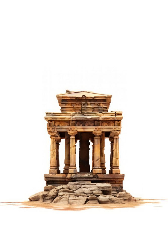 Ancient temple architecture building column. AI generated Image by rawpixel.