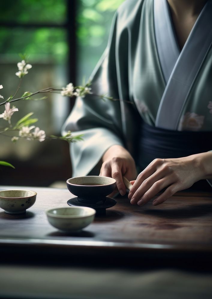 Japanese green tea making. AI generated Image by rawpixel.