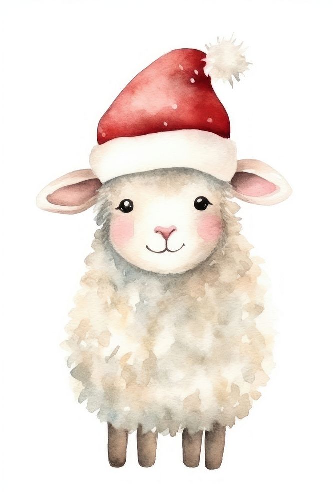 Christmas animal livestock cartoon. AI generated Image by rawpixel.