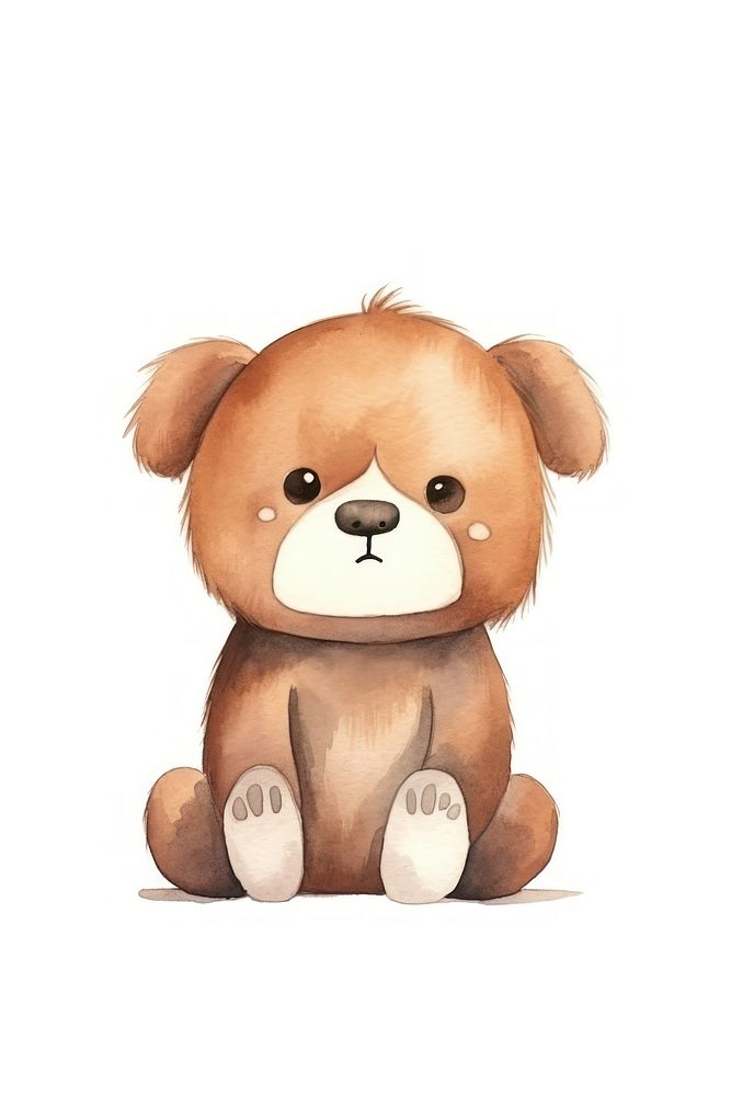 Mental health cartoon cute dog. AI generated Image by rawpixel.