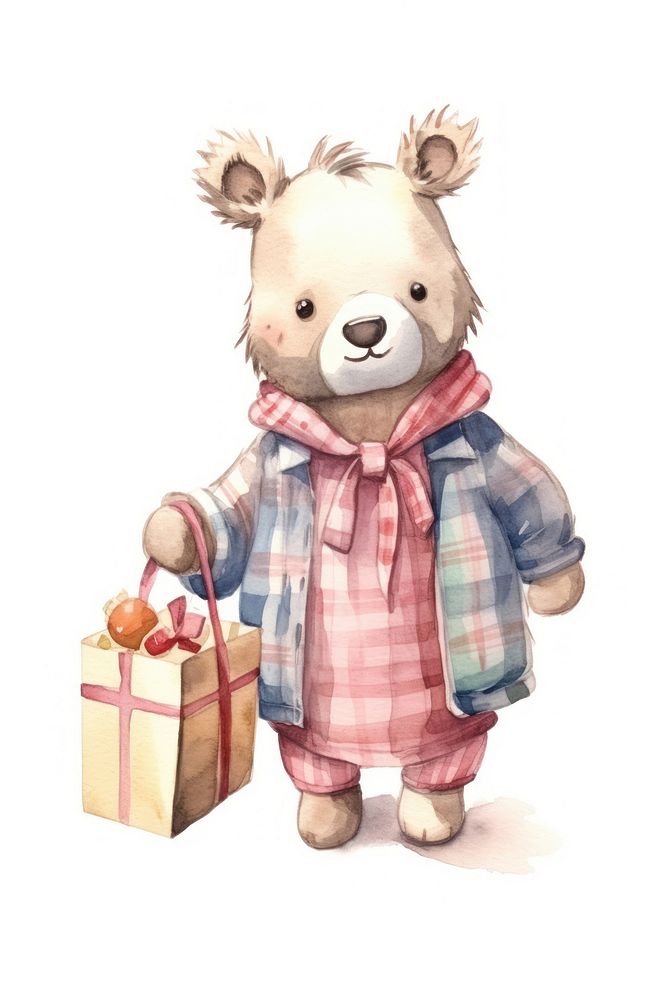 Shopping animal cartoon doll cute. AI generated Image by rawpixel.