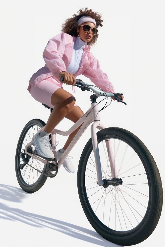 Outfit footwear portrait bicycle. AI generated Image by rawpixel.