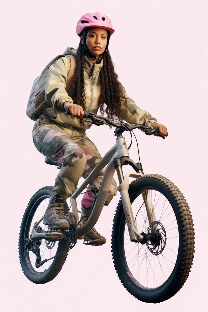 Outfit portrait bicycle vehicle. AI generated Image by rawpixel.