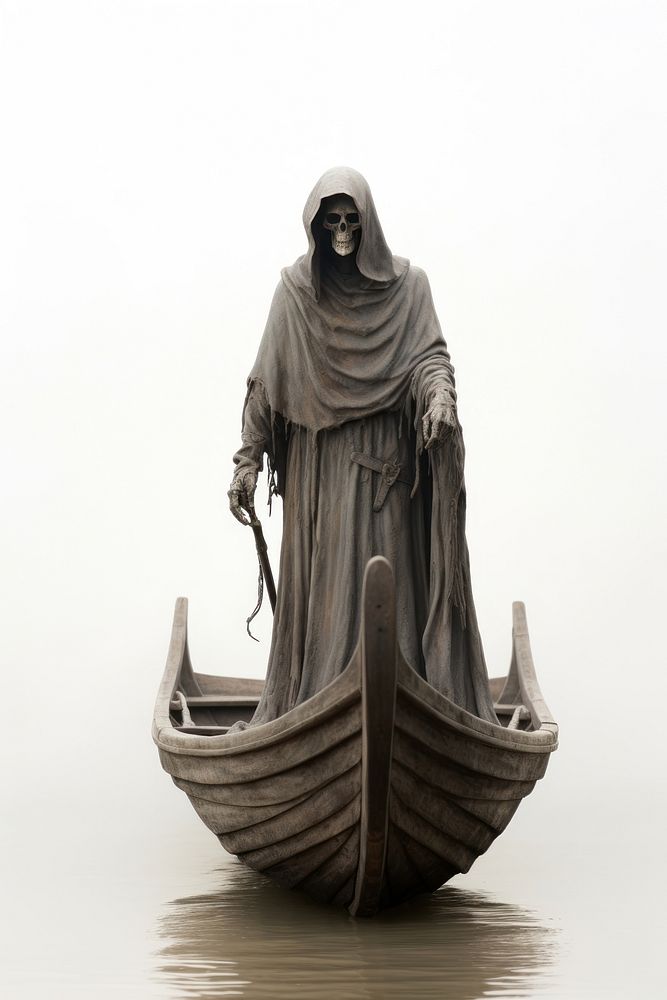 Grim reaper boat sculpture vehicle. AI generated Image by rawpixel.
