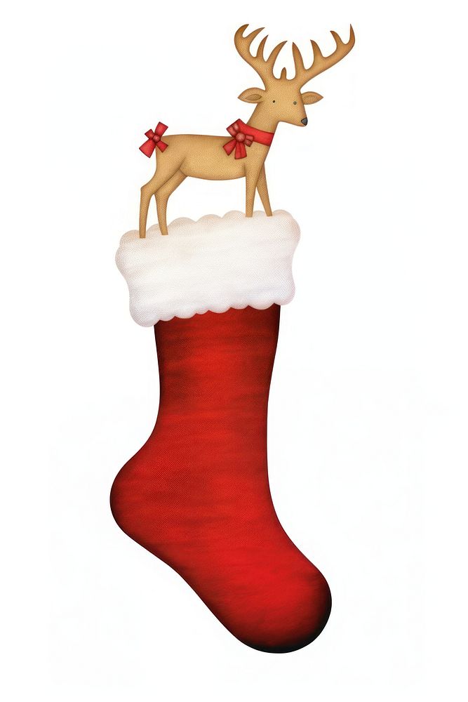 Christmas stocking digital art illustration. AI generated Image by rawpixel.