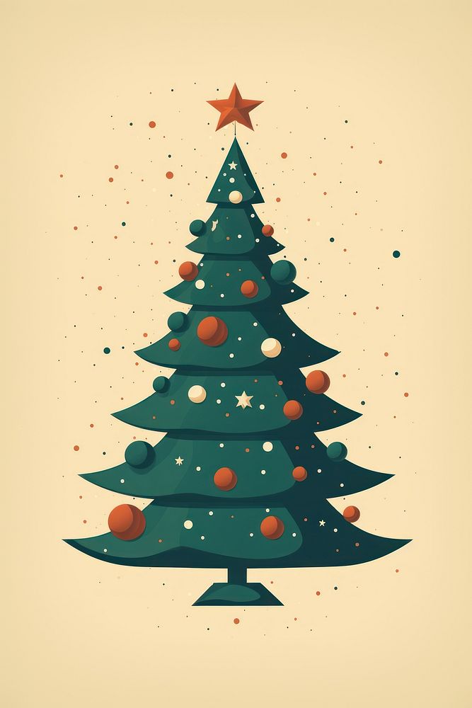 Christmas tree plant illuminated celebration. AI generated Image by rawpixel.