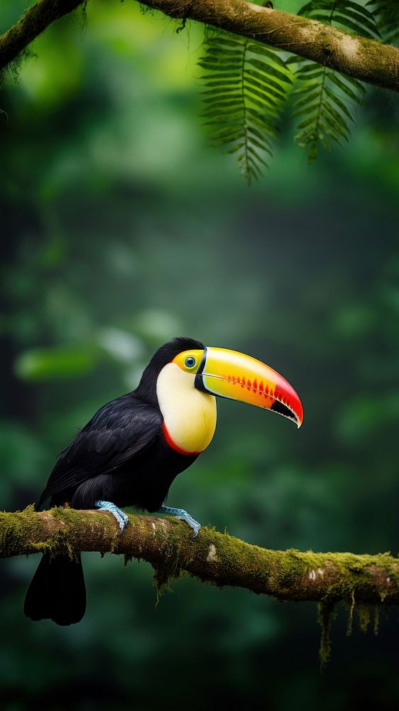 Toucan animal branch beak. AI generated Image by rawpixel.