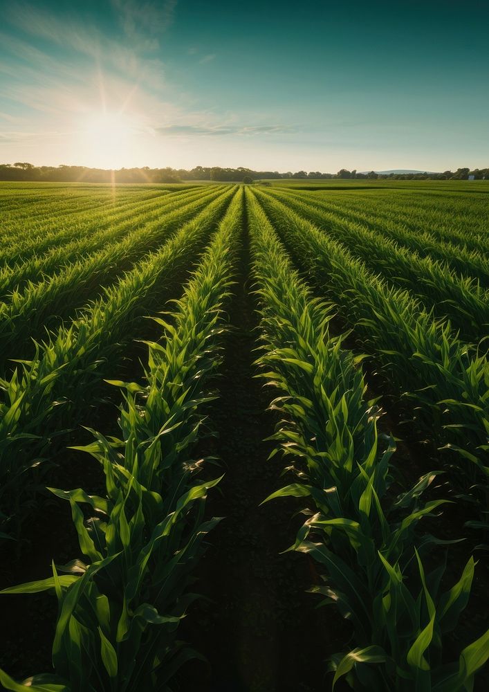 Corn field, farm agriculture. AI generated Image by rawpixel.