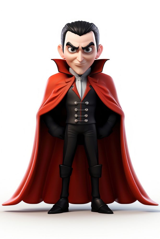 Dracula fashion adult white background. AI generated Image by rawpixel.