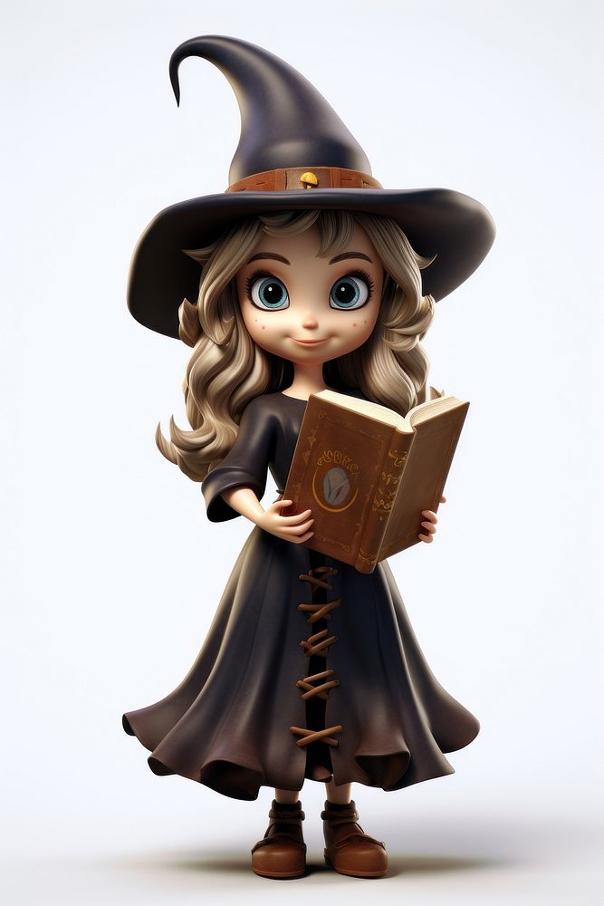 Witch costume figurine cute toy. AI generated Image by rawpixel.
