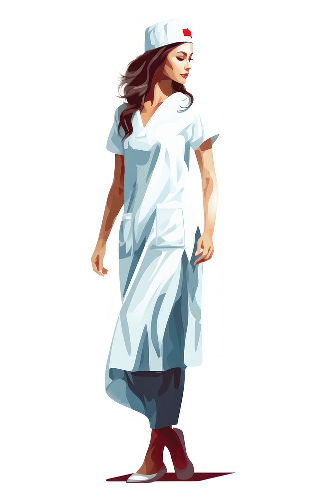 Nurse adult white background stethoscope. AI generated Image by rawpixel.
