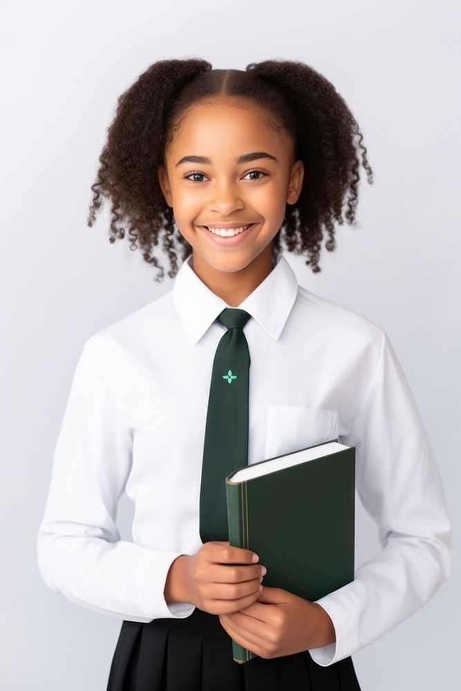 Black girl smile portrait student. AI generated Image by rawpixel.