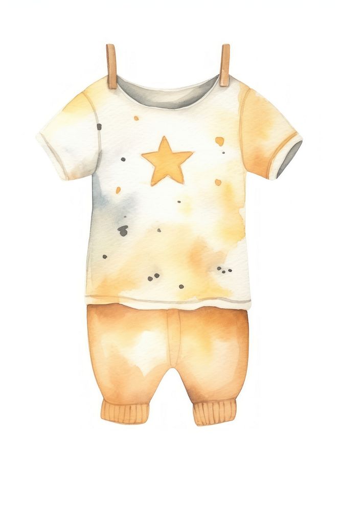 Baby Clothe t-shirt cartoon white background. AI generated Image by rawpixel.