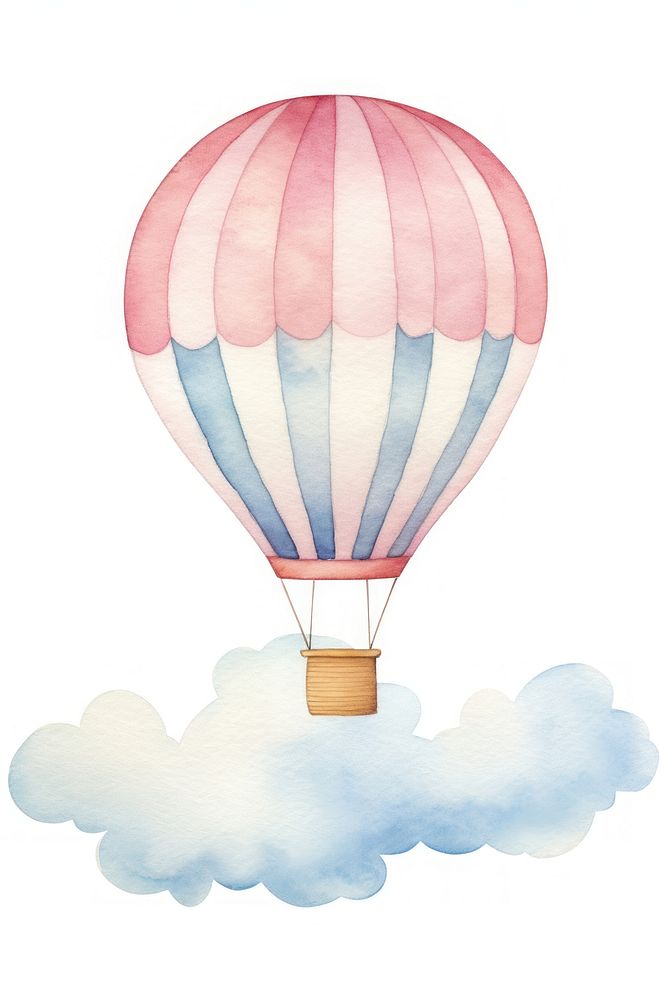 Hot air balloon aircraft vehicle cartoon. 