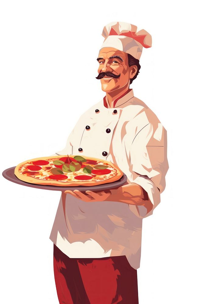 Pizza chef adult food meal. AI generated Image by rawpixel.