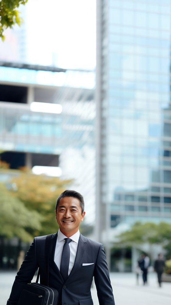 photo of 50 years old Japanese businessman. AI generated Image by rawpixel. 