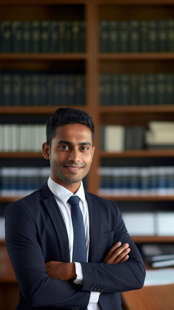 photo of Sri Lanka business man crossed arms smiling. AI generated Image by rawpixel. 