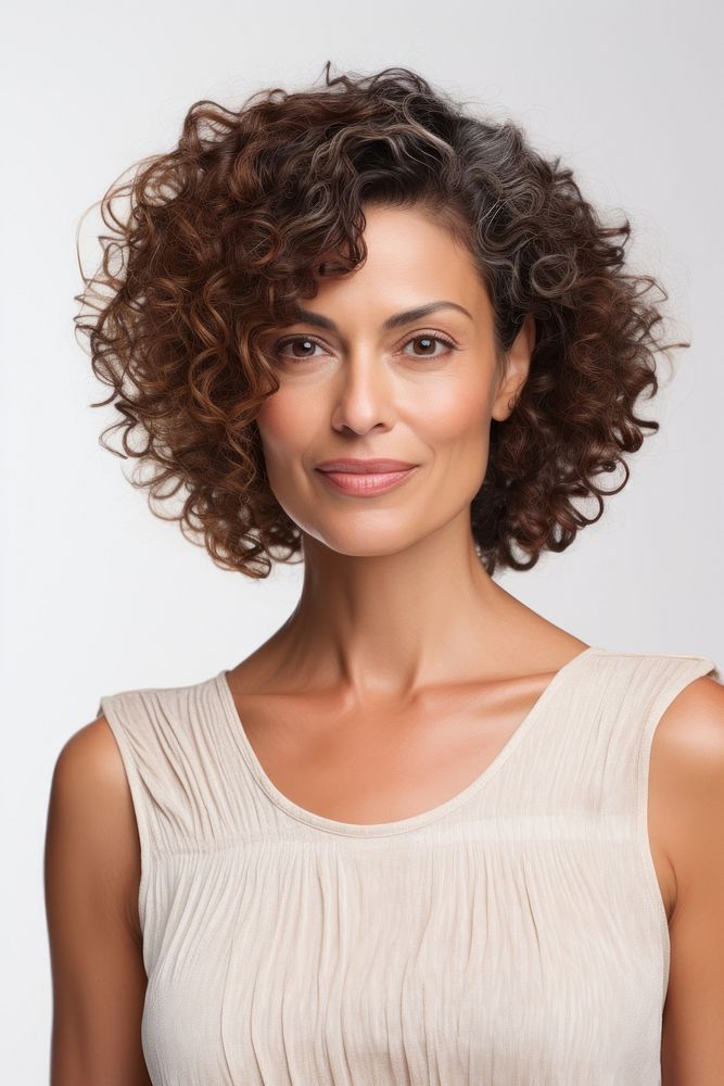 Portrait hairstyle adult smile. 