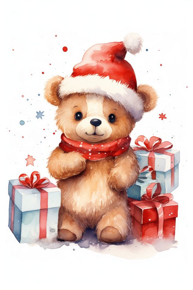 Bear christmas cute toy. AI generated Image by rawpixel.