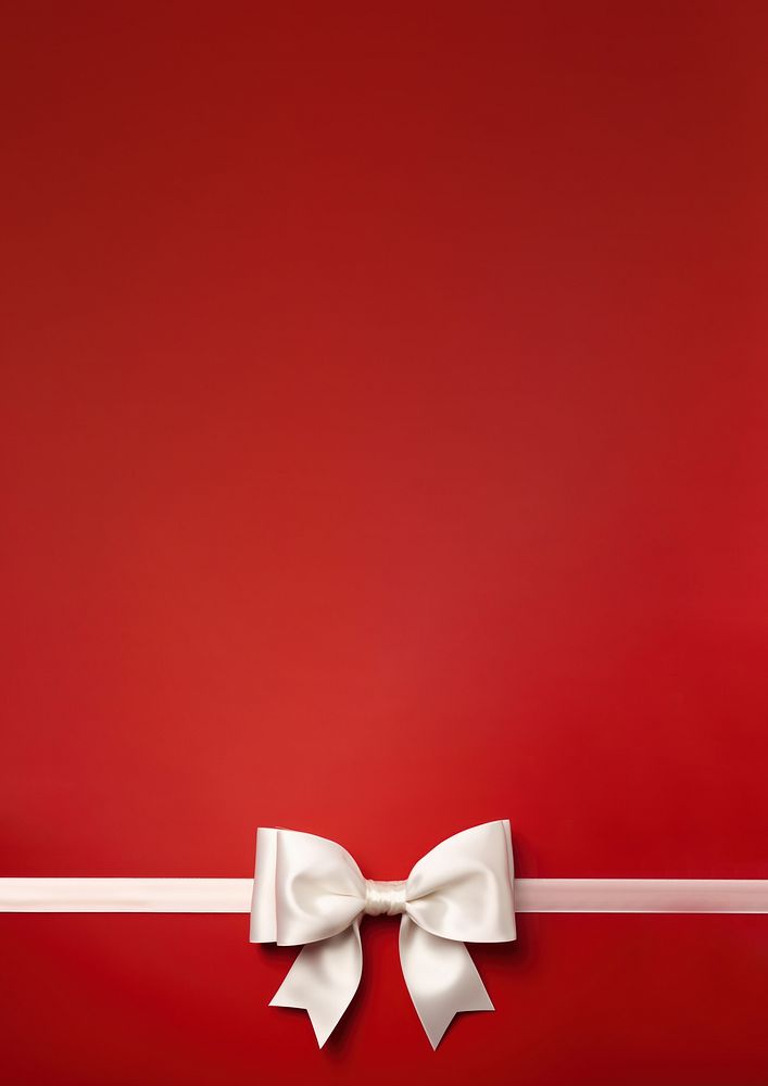 close up photo of a big white bow on gift box. AI generated Image by rawpixel.