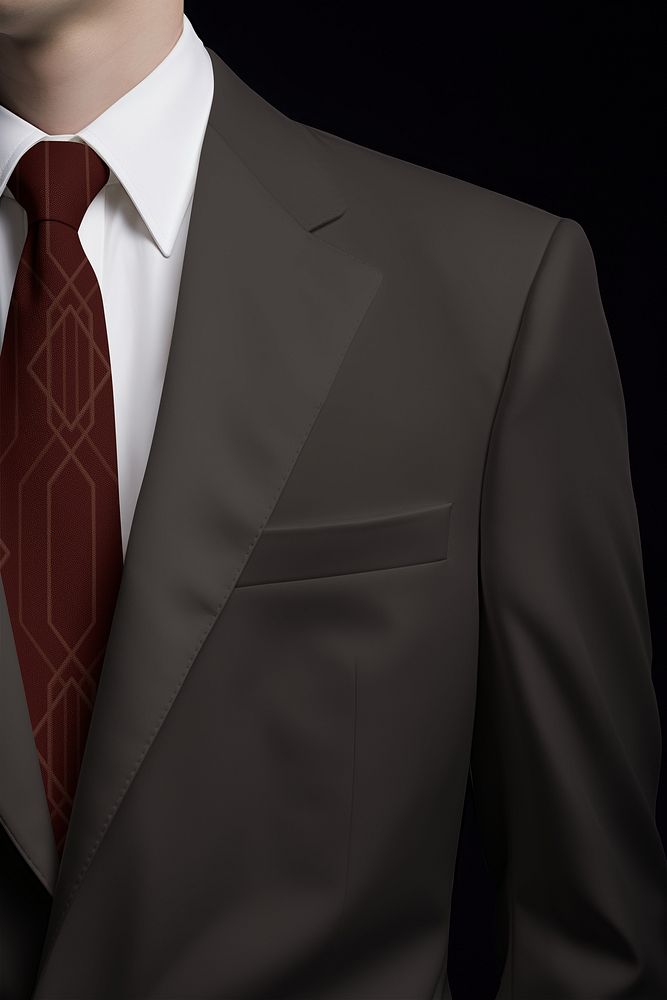 Men's black suit and tie